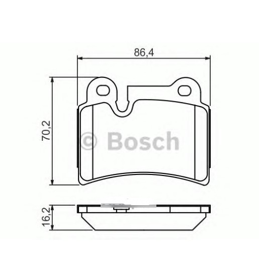 Колодки тормозные задние (Touareg) BOSCH 0986494210 аналог 7L6698451B