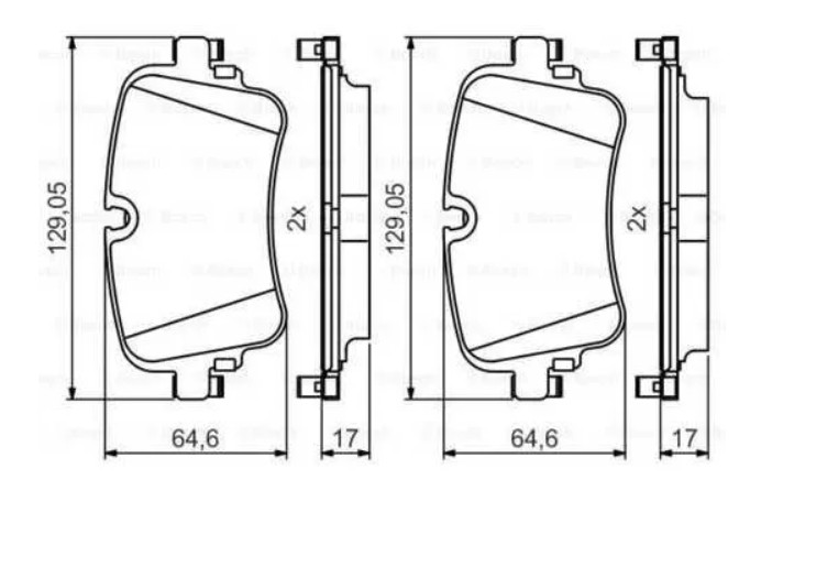 Колодки тормозные задние без датч (Q7) BOSCH 0986495426 аналог 4M0698451F(N,G,AD)  0986495426