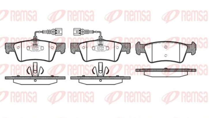 Колодки тормозные задние с датч (Touareg 1KE) REMSA 118702  аналог 7L6698451(C)