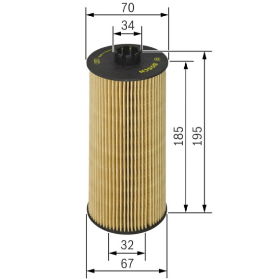 Фильтр масляный (2,5 дизель VAG) BOSCH 1457429152 аналог 059115562