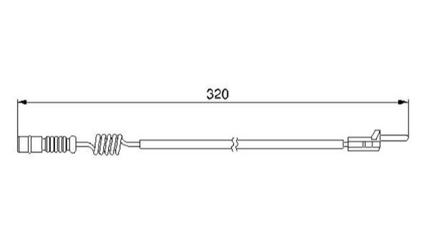 Датчик износа колодок (MB) BOSCH 1987474963  аналог A1635401417  1987474964