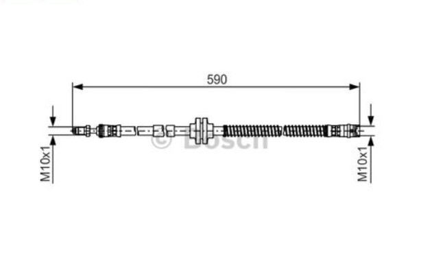Шланг тормозной передний (Amarok) BOSCH 1987481516 аналог 2H0611701(B)