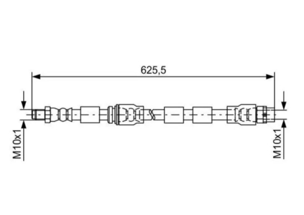 Шланг тормозной передний (E70,F15,E71,F16) Bosch 1987481589 аналог 34306853743/34306887451