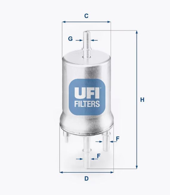 Фильтр топливный с регул 3bar (A3,Oct2,SupB,Yet,Touran) Ufi 3183200 аналог 6Q0201051(B)H  3183200