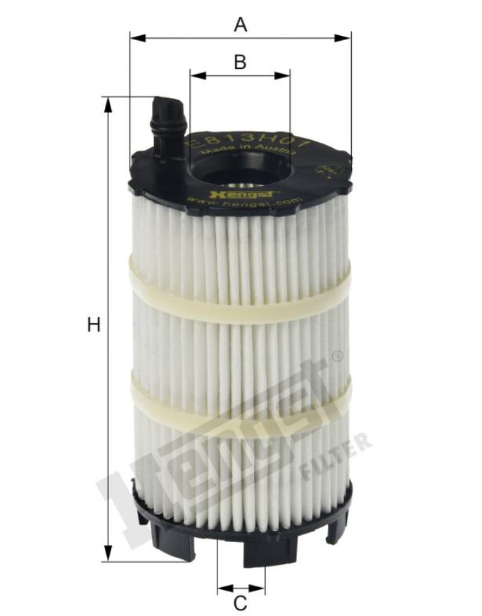 Фильтр масляный (Touareg (4.2л. бензин BAR)) HENGST E813H01D188 аналог 079198405E