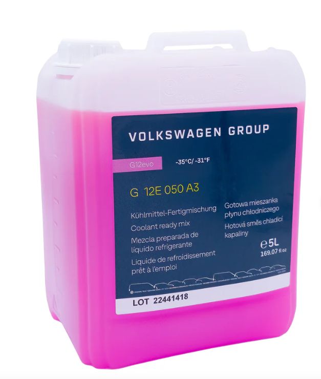 Антифриз готовый VAG G12 EVO G12E050A3 (совместим G13 и всеми G12) 5л оригинал  G12E050A3