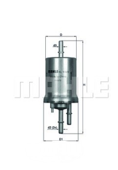 Фильтр топливный с регул 4bar (A3,TT,Fabia,Oct2) Knecht/Mahle KL1563 аналог 6Q0201051J(C)  KL1563