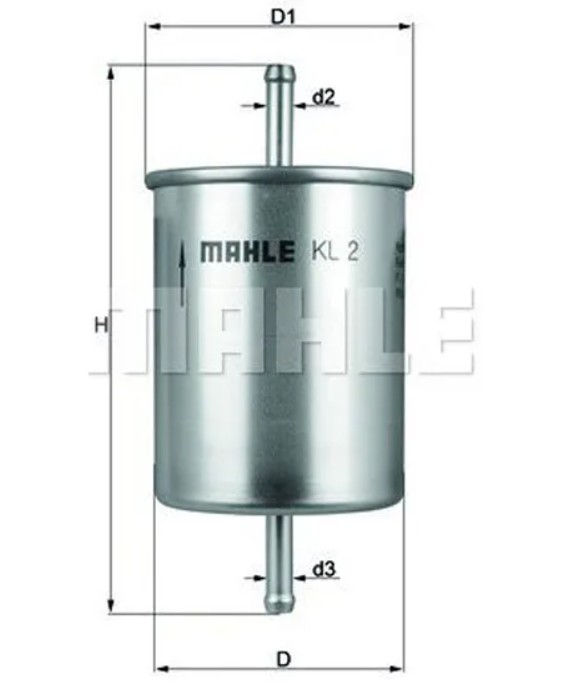 Фильтр топливный (A4,Oct1 двиг 2 литра атмо ALT) Mahle KL2 аналог 1J0201511A