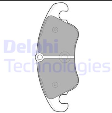 Колодки тормозные перед с датч.(Q5,A4,A5) Delphi LP2077 аналог 8K0698151H(L,C,E)/4G0698151D  LP2077