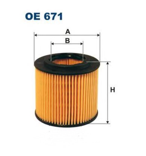 Фильтр масляный (Fabia1-2,Rabid 1.2 (BMD,BME,CHFA,CHTA)) Filtron OE671 аналог 03D198819A