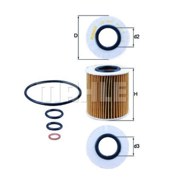 Фильтр масляный (N43,N46) Knecht/Mahle OX1078D аналог 11427508969