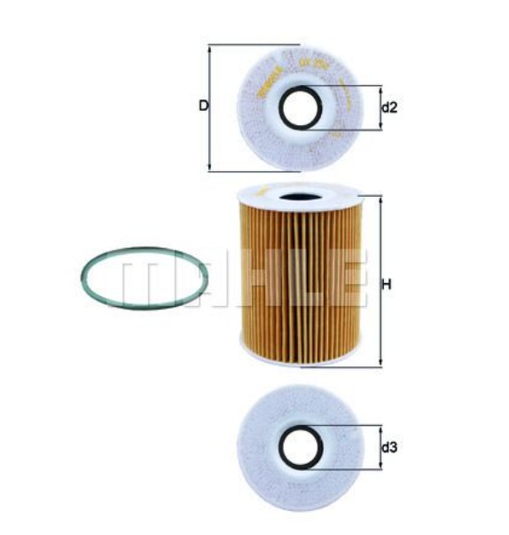 Фильтр масляный (Porsche Macan) Mahle OX254D4 аналог 94810722200