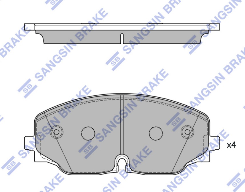 Колодки торм перед (Teramont) Sangsin SP4265 ан 3QF698151  SP4265